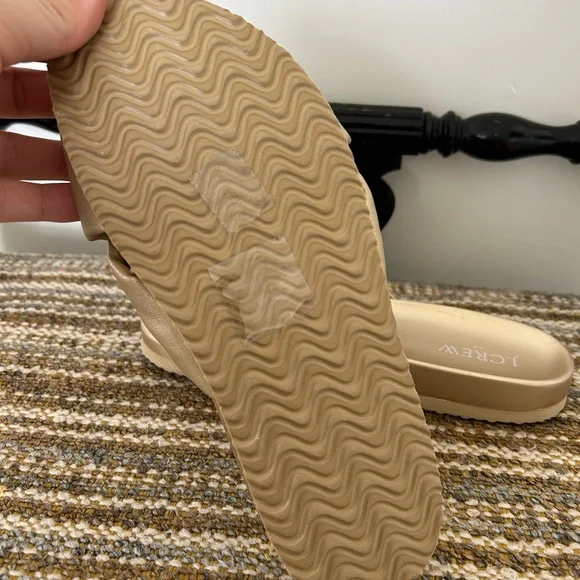 J Crew Women's Gold Knotted Slide Sandals - Picture 4 of 4